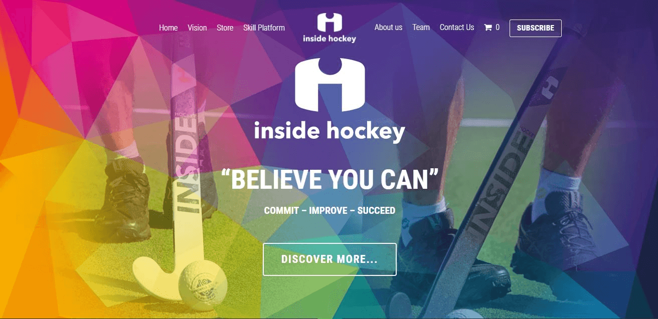 Inside hokey website design Inside hokey website design
